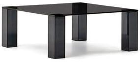 Ciemnoszary szklany stolik 85x85 cm Adularia – Kave Home