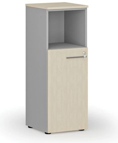 Szafa biurowa kombinowana PRIMO GRAY, 400 x 420 x 1087 mm, szary/brzoza