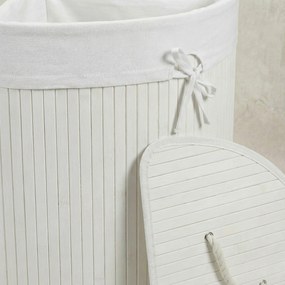 Narożny kosz na pranie ARCO, bambus, 60 l