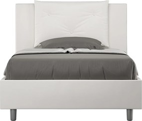 Łóżko bez stelaża tapicerowane 120x190 sztucznej skóry biały Appia