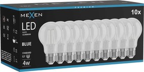 Mexen Vintis 10x żarówka filament LED E27, A60, 4W, 55 lm, blue - L150-E27-04XX-47x10