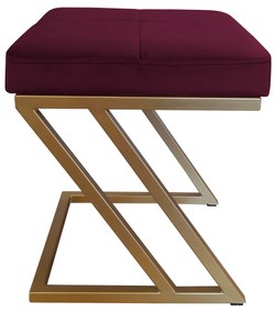 Pufa ZETA LOFT taboret podnóżek podstawa złota MG02