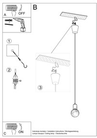 Żółta lampa wisząca ø 5 cm Rene – Nice Lamps