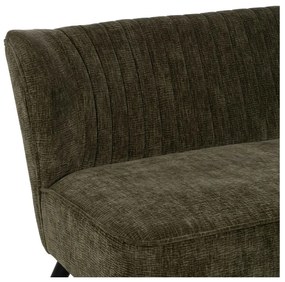Zielona sofa z tkaniny szenilowej 134 cm Glam – Ixia