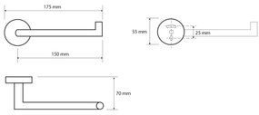 Sapho XR703W X-Round White uchwyt na papier toaletowy, biały