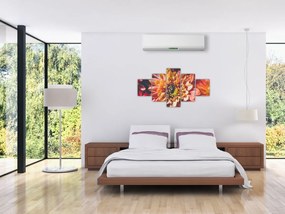 Obraz - Chryzantemy (125x70 cm)