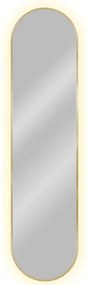 Złote nowoczesne lustro led 155x40 cm P8-F72