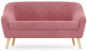 Dwuosobowa sofa w kolorze staro różowym CORANTI VELVET