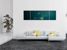 Obraz - Magiczny jeleń w nocy (170x50 cm)