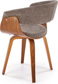 Krzesło z giętej sklejki w kolorze orzechowym K545 Halmar