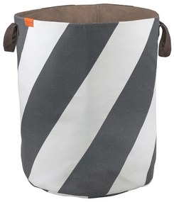 Szaro-kremowy tekstylny kosz na pranie 5 l Diagonal – Mette Ditmer Denmark