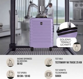 Zestaw walizek podróżnych NEW YORK, 3-elementowy, ABS, jasnofioletowy Deuba