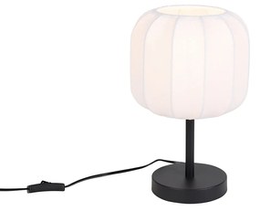 Lampa stołowa Japandi czarna z białym - Madleine