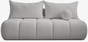 Sofa z Funkcją Spania SARIA Szara Boucle Nowoczesna