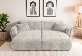 Beżowa sofa z tkaniny szenilowej z szezlongiem 252 cm Nelia Big – Ropez