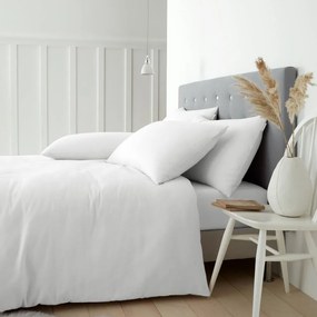 Biała flanelowa pościel dwuosobowa 230x220 cm Brushed – Catherine Lansfield