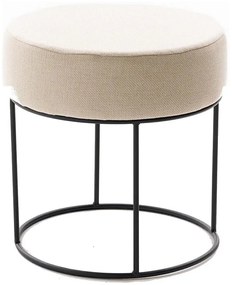 Puf RELO Ø 40 cm kremowy