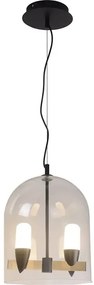 Czarna lampa wisząca dwa ptaki - V032 F0-P55