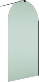 Ścianka prysznicowa WALK IN zielona 8mm półokrągła FIX MOLIS NATURE green oval MASSI I różne rozmiary : Kolor profili kabiny - złoty, Szerokość ścianki - 70 cm, Typ montażu - WALK in FIX (Do ściany)