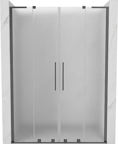 Mexen Velar L Duo drzwi prysznicowe rozsuwane 150 cm, szron, gun metal - 871-150-003-32-95