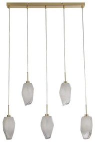 Searchlight 23145-5SB - Żyrandol na linkach ROCKY 5xG9/33W/230V