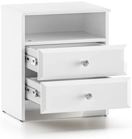 Szafka nocna BLANC 04 2S biały połysk ML MEBLE