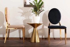 Stolik pomocniczy glamour z ceramicznym blatem w połysku Aries