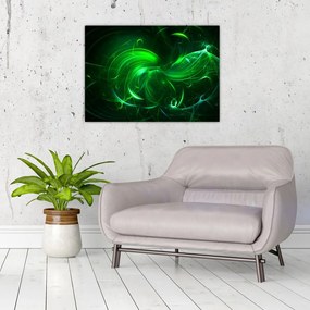 Obraz - zielona abstrakcja (70x50 cm)