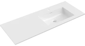 Mexen Otis umywalka wpuszczana w blat prawa 121 x 46,5 cm, biała połysk - 25181200P