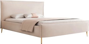 Łóżko tapicerowane CANDY SLIM z pojemnikiem na pościel na wysokich nóżkach