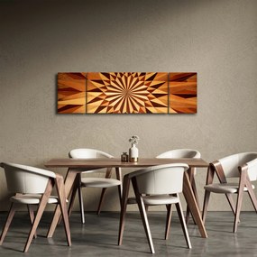 Obraz - Drewniany kolaż (170x50 cm)