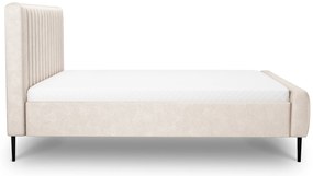Łóżko sypialniane Nicole 180x200 - beżowy welwet hydrofobowy Salvador (SIC) 1 / nogi czarne