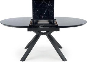 Okrągły stół rozkładany z marmurowym blatem Vertigo