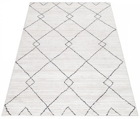 Dywan poliestrowy Berber romby kremowe 160 cm x 230 cm