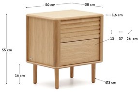 Szafka nocna w dekorze dębu Lenon – Kave Home
