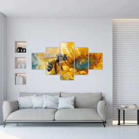 Obraz - Pszczoła, akwarela (125x70 cm)