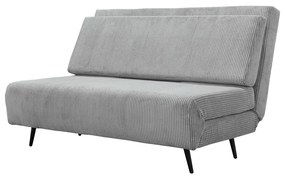 Jasnoszara sztruksowa rozkładana sofa 140 cm Mallory – Støraa