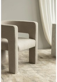Beżowoszary designerski fotel ALPHA LOOP