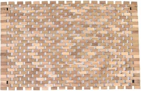 Mata antypoślizgowa, drewno tekowe, naturalna, 60 x 40 cm