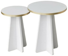 Zestaw stolików konferencyjnych Mushroom Gold and White, 2 szt.