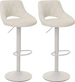 Zestaw 2 stołków barowych MCW-N64,  biały