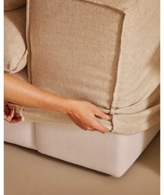 Beżowa lniana sofa 280 cm Anarela – Kave Home