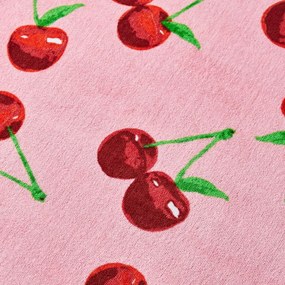 Różowy bawełniany ręcznik plażowy 78x200 cm Cherries – Catherine Lansfield