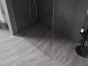 Mexen Kioto-X L ścianka prysznicowa Walk-in 50 x 200 cm, transparent 10 mm, złota szczotkowana - 800-050-107-55-00-X