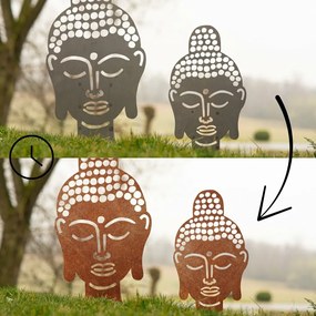 Ozdoba ogrodowa Budda 70 x 42 cm, corten CORGARDEN1062