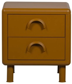 Metalowa szafka nocna w kolorze ochry Rune – WOOOD