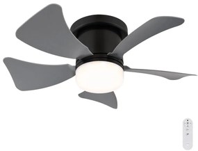 Globo 03609A - LED 10W 230V wentylator sufitowy HINES z ściemniaczem i DO, szary