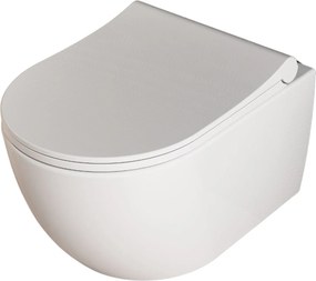 Miska WC wisząca rimless biała LERA white z deską wolnoopadającą typu Slim