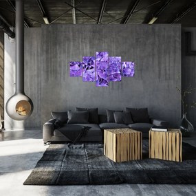 Obraz fioletowych kwiatów (125x70 cm)