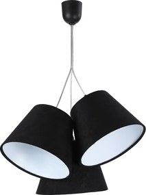 Czarno-biała potrójna lampa wisząca dzwonki F0-B08